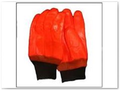 PVC Freezer gloves -knit wrist